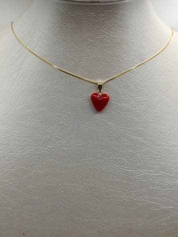 Zonder minimumprijs - Ketting met hanger - 18 karaat Geel
