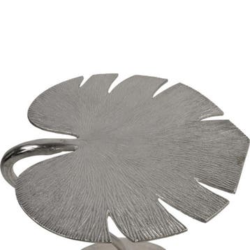 Monstera bijzettafel zilver 48cm, Ophalen of Verzenden, Nieuw