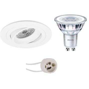GU10 Inbouwspot Set - Mat Wit - Inbouw Rond - Kantelbaar -, Ophalen of Verzenden, Nieuw, Overige fittingen, Plafondspot of Wandspot
