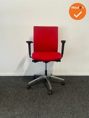 Interstuhl - Bureaustoel - Bestaande rode stoffering - Ge..., Werkplek, Ophalen of Verzenden, Gebruikt, Stoel