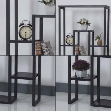 [en.casa] Plantenstandaard Blaavandshuk 150x60x19cm marmer z, Verzenden, Nieuw
