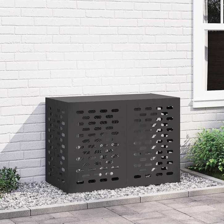vidaXL Airconditioner hoes Zwart 100 x 50 x 70 cm Staal, Witgoed en Apparatuur, Airco's, Nieuw, Verzenden