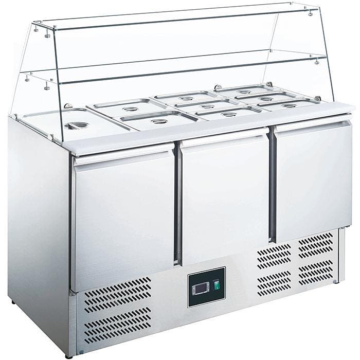 SARO Saladette met glas opbouw - ES 903 G, Zakelijke goederen, Horeca | Keukenapparatuur, Koelen en Vriezen, Verzenden