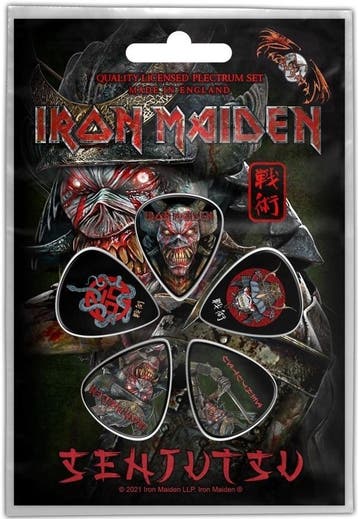 Iron Maiden Plectrum Senjutsu 5-pack 1.00 mm off merchandise, Ophalen of Verzenden, Nieuw, Gebruiksvoorwerp