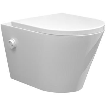 Wiesbaden Vesta Wandcloset Rimless met Bidetkraan - Koud, Doe-het-zelf en Verbouw, Sanitair, Ophalen of Verzenden, Nieuw