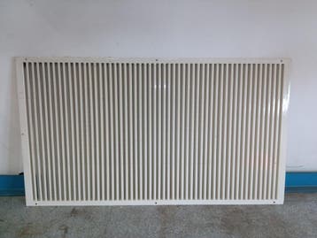 Ventilatierooster, Muurrooster - B205 x D5 x H115 cm - staal, Gebruikt