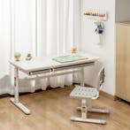 Kinderbureau Sauda in hoogte verstelbaar 54-76x120x60 cm gri, Verzenden, Nieuw