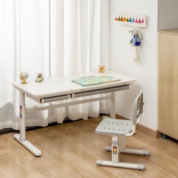 Kinderbureau Sauda in hoogte verstelbaar 54-76x120x60 cm gri, Kinderen en Baby's, Kinderkamer | Tafels en Stoelen, Verzenden, Nieuw