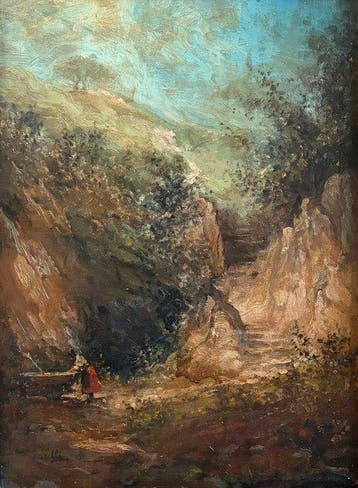 Neapolitan School (XIX), signed “Consalvo Carelli -