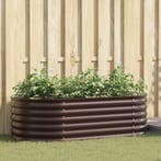 vidaXL Verhoogd bed Bruin 160 x 80 x 44 cm Staal, Verzenden, Nieuw, Metaal, 60 tot 100 cm