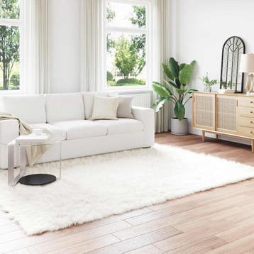 vidaXL Tapijt van imitatie TAFALLA Wit 200 x 280 cm, Verzenden, Nieuw, Wit
