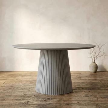 Ronde eettafel Solana Taupe Mangohout 150 cm | Starfurn, Ophalen of Verzenden, Nieuw