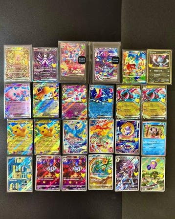 Pokémon - 24 Card - Mew, Mewtwo, Pikachu Foil, Holo - Mega, Nieuw