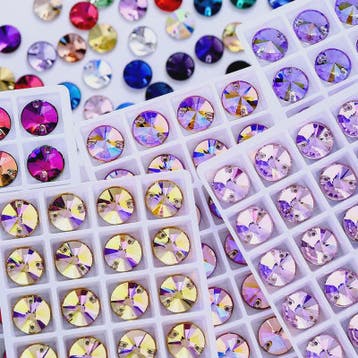 Paarse Strass Steentjes Platte Achterkant - Glas Kristal voo, Verzenden, Nieuw