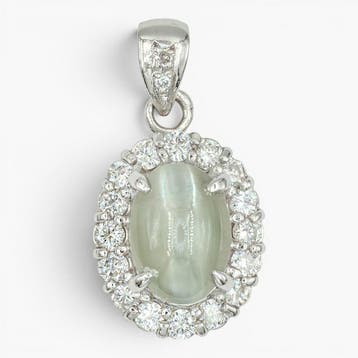 Zonder minimumprijs - Hanger HRD, Platina - 3.70ct. tw.