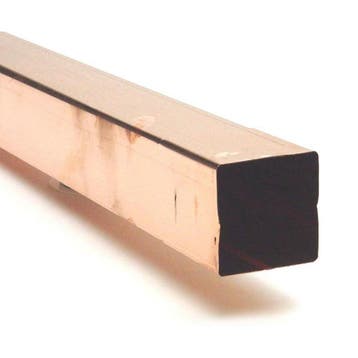 Koperen hemelwaterafvoerbuis vierkant 2000 x 100 x 0,70mm, Ophalen of Verzenden, Nieuw