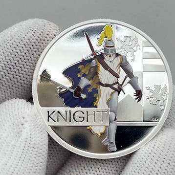 Tuvalu. 1 Dollar 2010 – Great Warriors: Knight – 1 oz Silver
