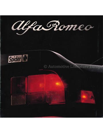 1987 ALFA ROMEO SPIDER BROCHURE ENGELS USA, Nieuw, Alfa Romeo, Author