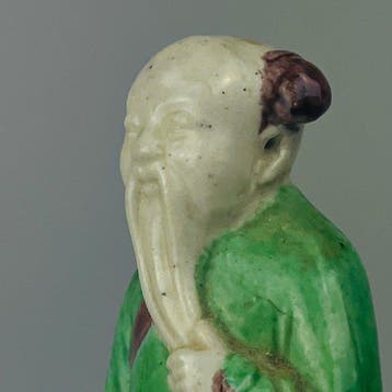 Beeldje - Chinese Porcelain Figure of han zhongli -, Antiek en Kunst