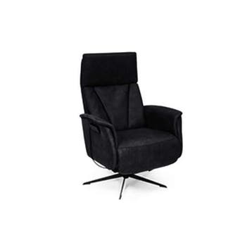 Relaxfauteuil Elst - relaxfauteuils - Zwart, Nieuw, Zwart, Stof