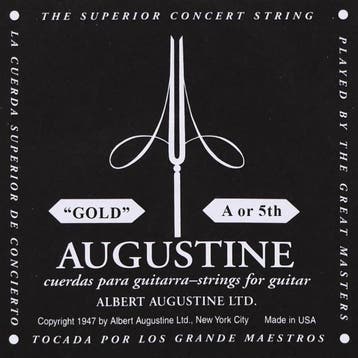 Augustine AUGLD-5 A-5 snaar, brass plated wound nylon, light, Muziek en Instrumenten, Ophalen of Verzenden, Nieuw
