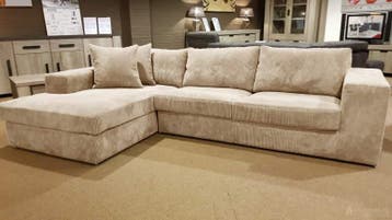 Loungebank Loenen - loungebanken - Creme, Nieuw, 150 cm of meer, Stof, 250 tot 300 cm