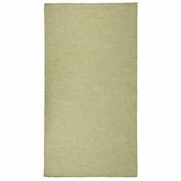 vidaXL Buitenkleed platgeweven 80x150 cm groen, Verzenden, Nieuw, Groen