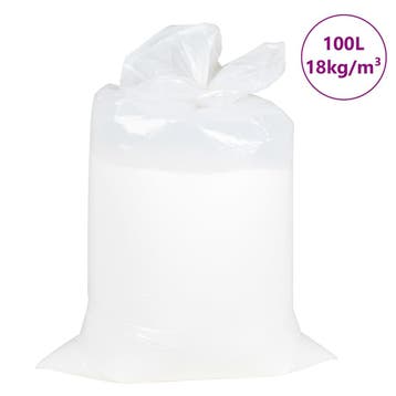 vidaXL Zitzakvulling EPS 100 L wit 18 kg/m³, Verzenden, Nieuw