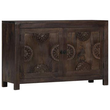 vidaXL Dressoir met gesneden ontwerp 110x35x70 cm massief, 100 tot 150 cm, Verzenden, Nieuw, 25 tot 50 cm