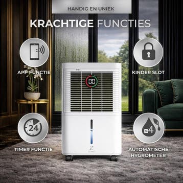 Zenvo Smart WiFi Luchtontvochtiger met App - 12L/dag - 50 m2, Ophalen of Verzenden, Zo goed als nieuw
