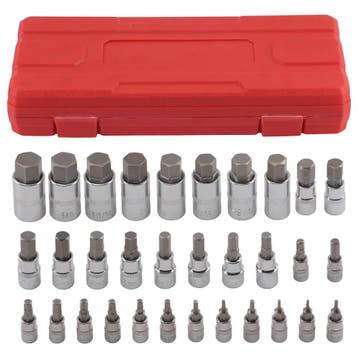 32 stuks Hexagon S2 Staal Bit Socket Set Metric Imperial..., Verzenden, Nieuw