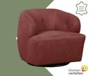 Leren draaifauteuil Cloud - Kenia Burgundy (rood), Bohemian, Eigentijds, Klassiek, Modern, Retro, Romantisch, Scandinavisch, Vintage