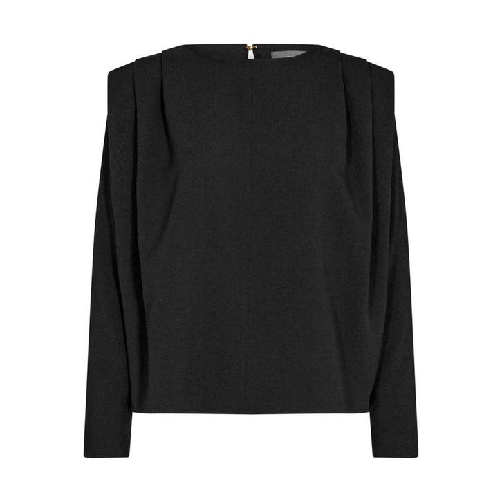 Mos Mosh • zwarte blouse Calla Moss • L, Kleding | Dames, Tops, Zwart, Nieuw, Maat 42/44 (L), Verzenden