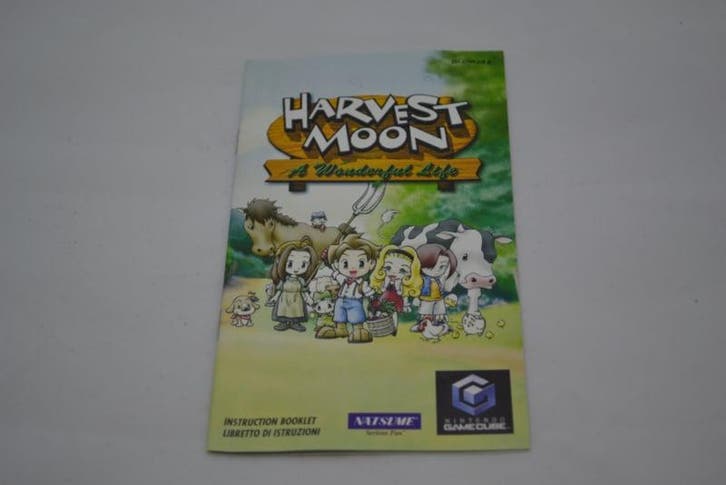 Harvest Moon A Wonderful Life (GC EUR MANUAL), Spelcomputers en Games, Spelcomputers | Nintendo Consoles | Accessoires, Zo goed als nieuw