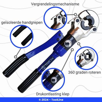 ToolLine | Perstang U-set (hydraulisch) | Waterleiding, Doe-het-zelf en Verbouw, Gereedschap | Handgereedschap, Verzenden, Nieuw
