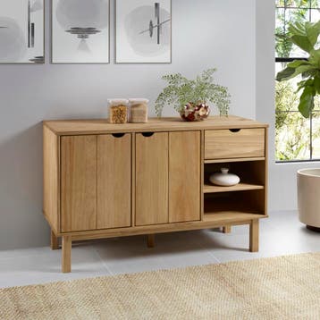 vidaXL Dressoir OTTA 114x43x73,5 cm massief grenenhout, 100 tot 150 cm, Verzenden, Nieuw, Grenenhout