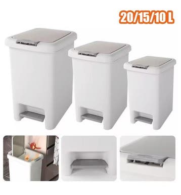 Prullenbak 10L/15L/20L – Modern Design met Deksel en Pedaal, Verzenden, Nieuw