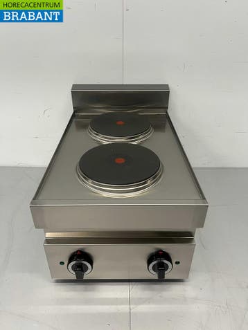 RVS  2 pits elektrisch fornuis kookplaat 650 Series 40 cm, Ophalen of Verzenden, Nieuw in verpakking