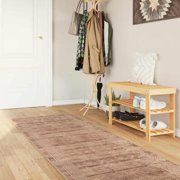 vidaXL Vloerkleedloper MARSA Wit 100 x 350 cm Polyester en, Verzenden, Nieuw, Wit