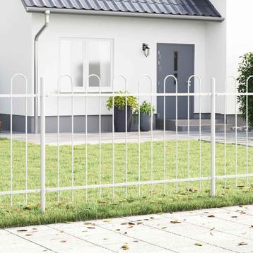 vidaXL Tuinhek BOXTEL Wit, Verzenden, Nieuw, IJzer