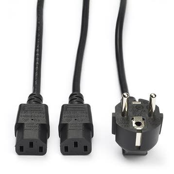 C13 kabel | ACT | 1.8 meter (2 x C13, Haaks), Verzenden, Nieuw