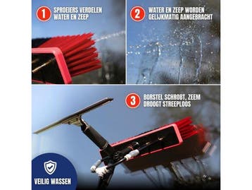 Aqualitá® Telescoopsteel Ramenwassen 4,6M - Telescopische, Verzenden, Nieuw