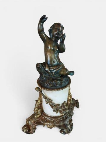 Vaas - bronzen marmer - bronzen kolom