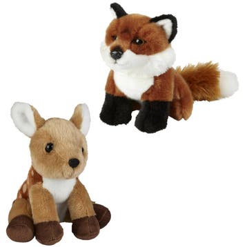 Ravensden knuffeldieren set - vos en hertje - pluche - 18, Verzenden, Nieuw
