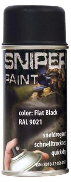 Fosco Spuitbus Legerverf 150ML - Zwart, Doe-het-zelf en Verbouw, Verf, Beits en Lak, Verzenden, Zwart, Nieuw, Verf