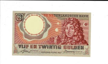 25 gulden 1955 - aUNC, Postzegels en Munten, Bankbiljetten | Nederland, Verzenden, 25 gulden, Los biljet