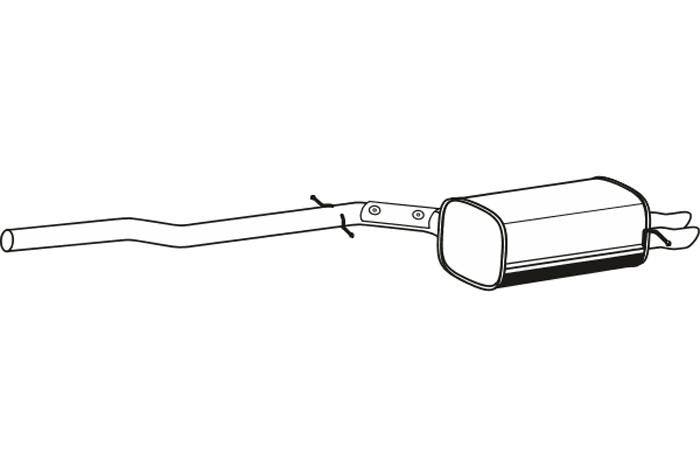 Volvo uitlaat demper achter xc90 3.2 met pijp naar tussendem, Auto-onderdelen, Uitlaatsystemen, Nieuw, Volvo, Verzenden