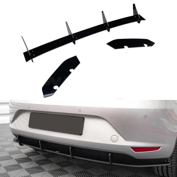 Diffuser Extension With Rear Side Splitters Voor Seat Leon, Auto-onderdelen, Carrosserie en Plaatwerk, Ophalen of Verzenden