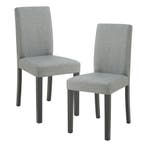 Eetkamerstoel set van 2 Hamburg eetkamerstoelen lichtgrijs e, Verzenden, Nieuw