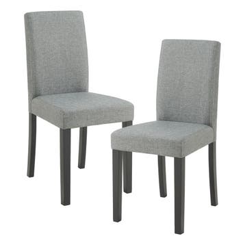 Eetkamerstoel set van 2 Hamburg eetkamerstoelen lichtgrijs e, Verzenden, Nieuw